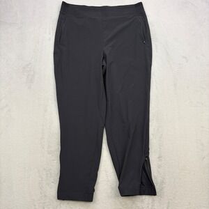 Athleta Pants Womens 14 Black La Viva Tapered Ankle Zip Hiking Travel Gorpcore